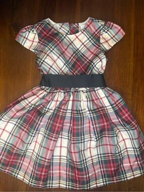 Polo Ralph Lauren Red, Navy & Cream Plaid Fit-and-Flare Dress